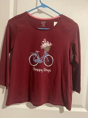 Crown & Ivy Size XL Happy Days Kids Long Sleeve Top - Image 1 of 4