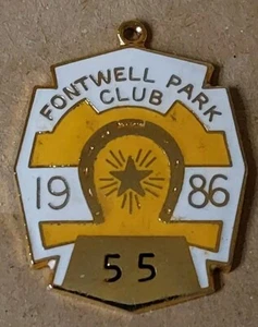 1986 FONTWELL PARK Race Course Members Enamel Badge Horse Racing Memorabilia - Picture 1 of 2