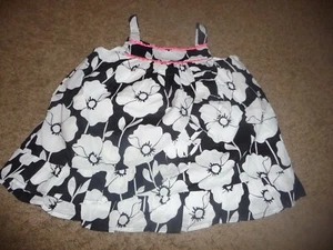 NWT The Childrens Place Baby Girls black white floral dress PRETTY 12-18 months - Picture 1 of 2