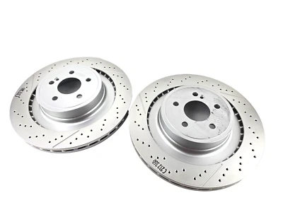 Pair Genuine Mercedes Benz E63 AMG S C63 CLS63 Rear Brembo Brake Rotors - Image 1 of 4