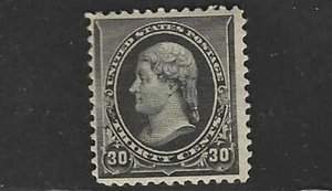US 1890 THIRTY CENTS JEFFERSON SCOTT # 228 ORIGINAL GUM HINGED CATALOG VAL. $300 - Picture 1 of 2