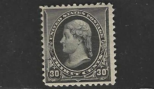 US 1890 THIRTY CENTS JEFFERSON SCOTT # 228 ORIGINAL GUM HINGED CATALOG VAL. $300 - Image 1 of 2