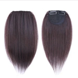 Mini peluca de cabello humano de 25 cm toupee flequillo clip peluca superior para mujeres hombres - Imagen 1 de 4