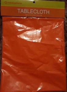 NEU NAPPE VINYL EINWEG TISCHDECKE 52 x 72 Party einfache Reinigung Blaze Orange - Bild 1 von 2