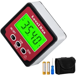 Robuster digitaler Neigungsmesser mit Hintergrundbeleuchtung - 90° Messbereich - Bild 1 von 1