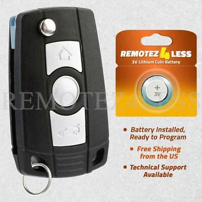 For 2000 2001 2002 2003 2004 2005 BMW X5 Entry Remote Car Flip Key Fob LX8 FZV Foto 1 de 4
