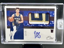 2022 Panini One and One Dyson Daniels RPA /15! FOTL Rookie 3 Color Patch Auto