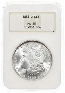 1885-O $1 NGC MS65 Old Fatty Holder Morgan Silver Dollar - Full Hologram - Picture 1 of 2