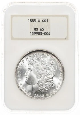 1885-O $1 NGC MS65 Old Fatty Holder Morgan Silver Dollar - Full Hologram - Image 1 of 2