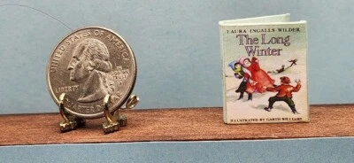 LEE ANN BORGIA MINIATURE BOOKS 1:12 SCALE MINIATURE BOOK THE LONG WINTER LAURA INGALLS WILDER