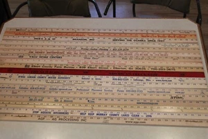 18 Yardstick Wood Wooden Ruler Lot Advertising Sign Color Art Craft Hobby - Picture 1 of 8