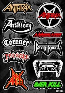 Thrash Metal Sticker Pack | Anthrax Artillery Annihilator Tankard Death Angel