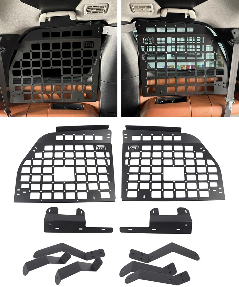 Par de escombros laterales de maletero trasero panel molle almacenamiento para Toyota Sequoia 2008-2022 Foto 1 de 4