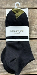 New Gold Toe Casuals Black Ultra Soft Liner Ankle Socks Set Of 6 Size Men’s 6-9 - Picture 1 of 7