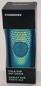 STARBUCKS Glacier Blue Cold Cup Schlüsselanhänger Farbverlauf Glitzer NEU - Bild 1 von 11