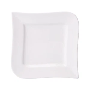 Dessertteller Porzellan Servierteller Elegant Geschirr Teller Quadratisch 17 cm - Bild 1 von 10