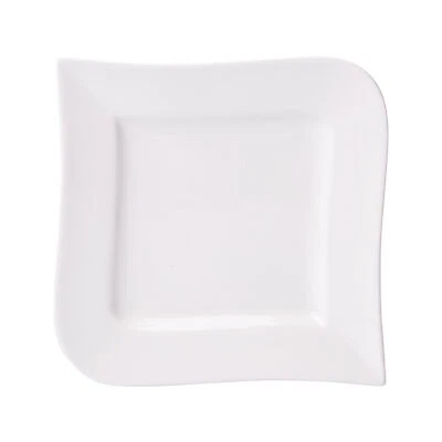 Dessertteller Porzellan Servierteller Elegant Geschirr Teller Quadratisch 17 cm - Bild 1 von 4