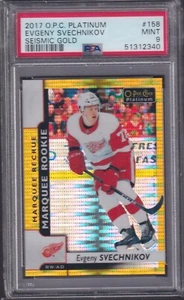 EVGENY SVECHNIKOV - 2017 O-Pee-Chee Platinum Rookie SEISMIC GOLD, /50, PSA 9 - Picture 1 of 1