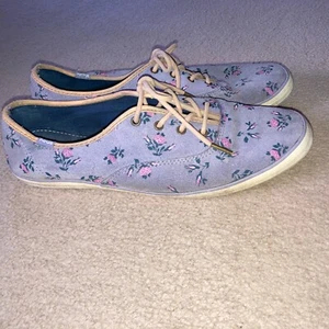 Keds womens Lilac Floral Lace up Shoes - 7 - Picture 1 of 7