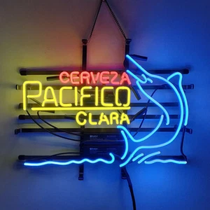 Cerveza Pacifico Beer Neon Sign Home Bar Pub Restaurant Man Cave Wall Light - Picture 1 of 3