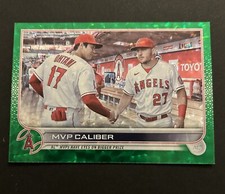 SHOHEI OHTANI/MIKE TROUT 2022 TOPPS Update-MVP Caliber-Green Foil #/499 US115