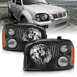Fits NISSAN FRONTIER 01-04 CRYSTAL HEADLIGHT BLACK Housing Clear Lens 111433 - Foto 1 di 5