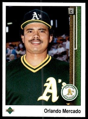 Orlando Mercado 1989 Upper Deck #624 Oakland Athletics - Image 1 of 2