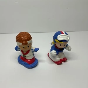 Vintage 1997 Fisher Price Little People U.S. Olympic Stars Winter Sports Figures - Picture 1 of 7
