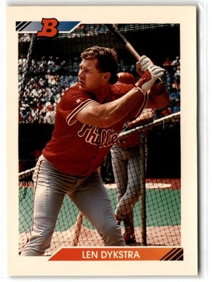 1992 Bowman Lenny Dykstra #635 Philadelphia Phillies Baseball Card - Image 1 of 2