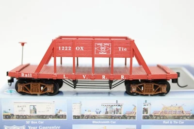 IHC HO Scale LV Lehigh Valley Railroad Old Time Rail & Tie Car #1222 - Image 1 of 4
