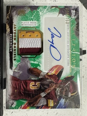 Parche RPA automático RC/150 2024 Topps Inception Jayden Daniels Provenance 3 colores! Foto 1 de 2