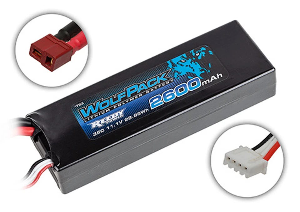 Team Associated 763 Reedy WolfPack LiPo 2600mAh 35C 11.1V, 28.86Wh, T-plug - Image 1 of 1