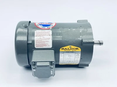 BALDOR KM3454 Industrial Motor .25HP 230/460V 56C:FR 3PH 5/8"-Shaft 60Hz 1725RPM - Image 1 of 4
