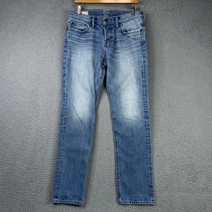 Abercrombie & Fitch Jeans Mens 31x30 Blue Skinny Distressed Denim A&F Classic - Picture 1 of 21