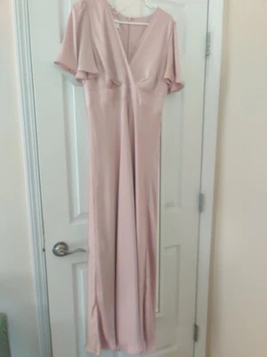 Vestido de dama de honra BirdyGrey Marni em cetim ouro rosa tamanho grande *já alterado* - Imagem 1 de 4