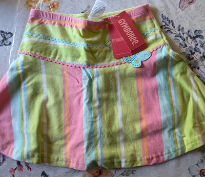 Gymboree girl skirt multicolor butterfly sz 7 new! - Image 1 of 2