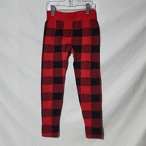 NEW - 4T-5T - CARTWHEELS by Charlie Paige Red & Black Check Leggings - Stretch - Picture 1 of 6