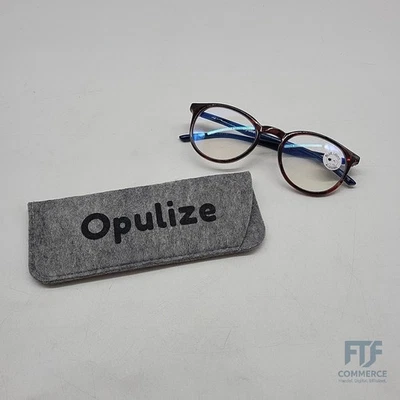 OPULIZE Blaulichtfilter Lesebrille Damen Herren, rund, braun, UV400, 0.00 Dioptr