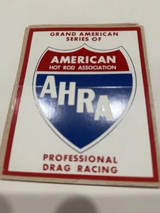 "Pegatina original vintage NOS AHRA American Hot Rod Association 4,25x5"" (9D)" - Imagen 1 de 1