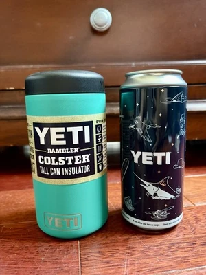 YETI RAMBLER COLSTER LATA ALTA 16 OZ. en Raro Edición Limitada 🔹Acuífero AZUL 🔹 Foto 1 de 3