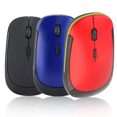 Ultra-thin 2.4G 1200DPI USB Wireless Mouse Ergonomic Optical Positioning - Image 1 of 4