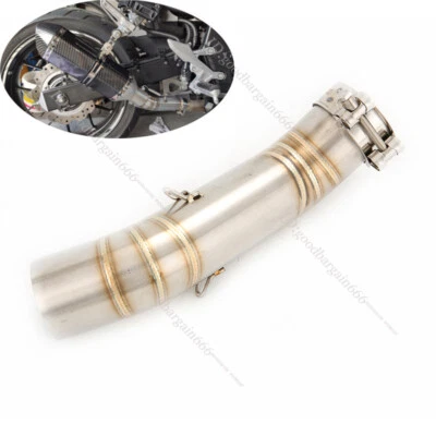 Puntas de escape de acero inoxidable para Honda CBR500R CB500F CB500X 2018-2023 tubo medio Foto 1 de 4