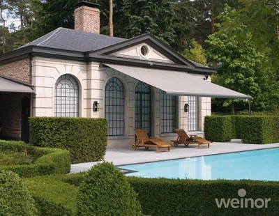 Weinor Kassettenmarkise Opal Design II 600 x 400 cm mit Funkmotor & Wandkonsolen - Bild 1 von 3