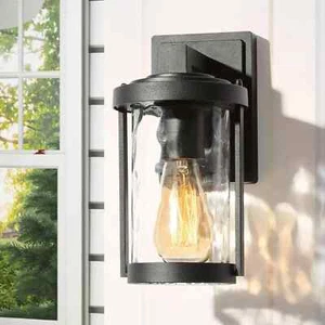New Zoriluna 10.5" H 1 Light Black Outdoor Wall Lantern HA04257. - Picture 1 of 4