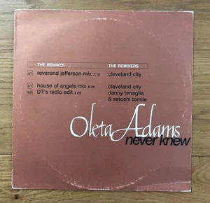 OLETA ADAMS - Never Knew -OLETDJ8 -12" Single Vinyl *Part Of BUY 3 For £10 Offer - Foto 1 di 4