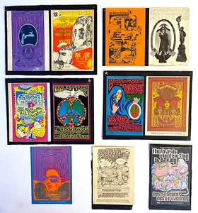SET OF 11 Original 1960s S.F. POSTER POSTCARDS Byrds Airplane Quicksilver DAMAGE - Picture 1 of 9