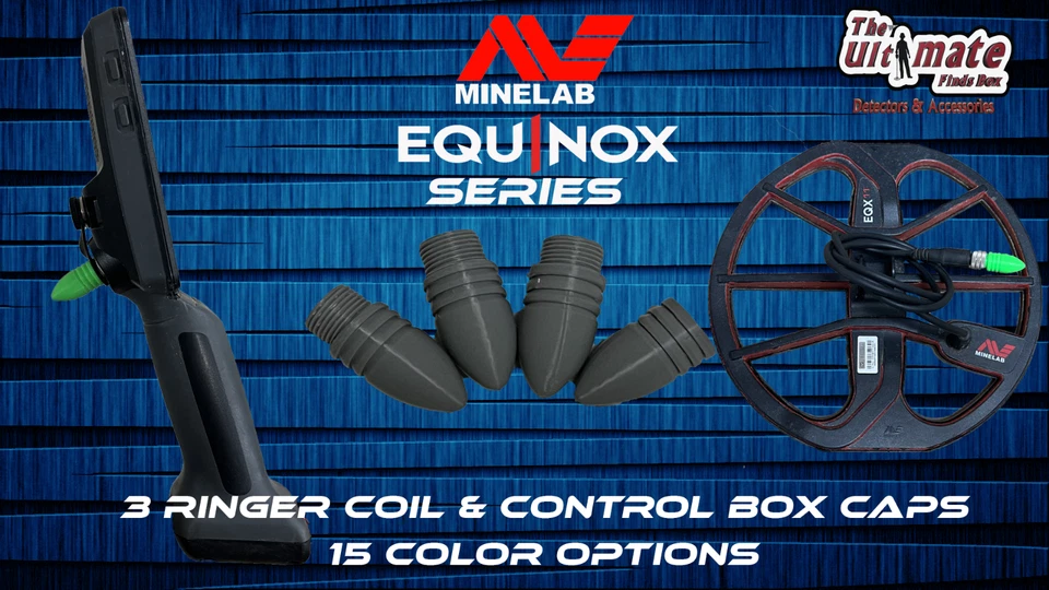 Minelab Equinox 900 3 ringer coil and control unit caps. Set of 4