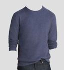 $185 Bloomingdales Men&#39;s Blue Textured Cotton Crewneck Sweatshirt Sweater XL