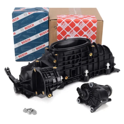 febi Ansaugkrümmer + BOSCH Stellelement für MERCEDES W176 W204 W205 W212 OM651 - Bild 1 von 3