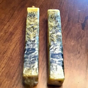 Vintage New In Box Square Gold Botanical Candles Made In Israel by New Zion - Picture 1 of 8